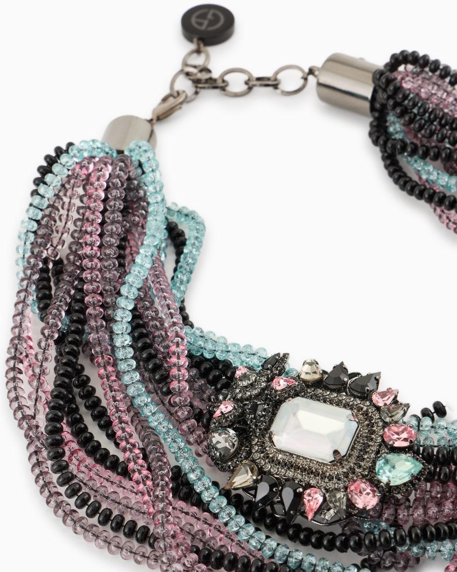 The World Of Armani COLLANA MULTIFILI CON CRISTALLI