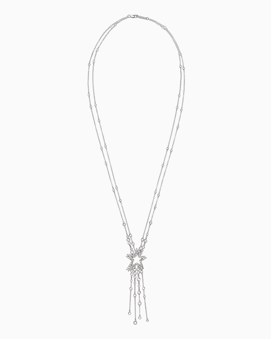 The world of armani COLLANA SAUTOIR FIRMAMENTO IN ORO BIANCO 18 KT E DIAMANTI