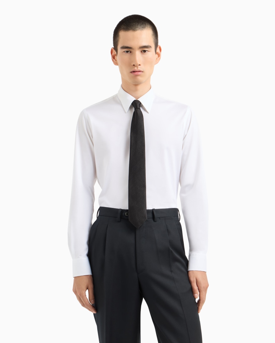 The World Of Armani CRAVATTA IN SETA JACQUARD CHEVRON