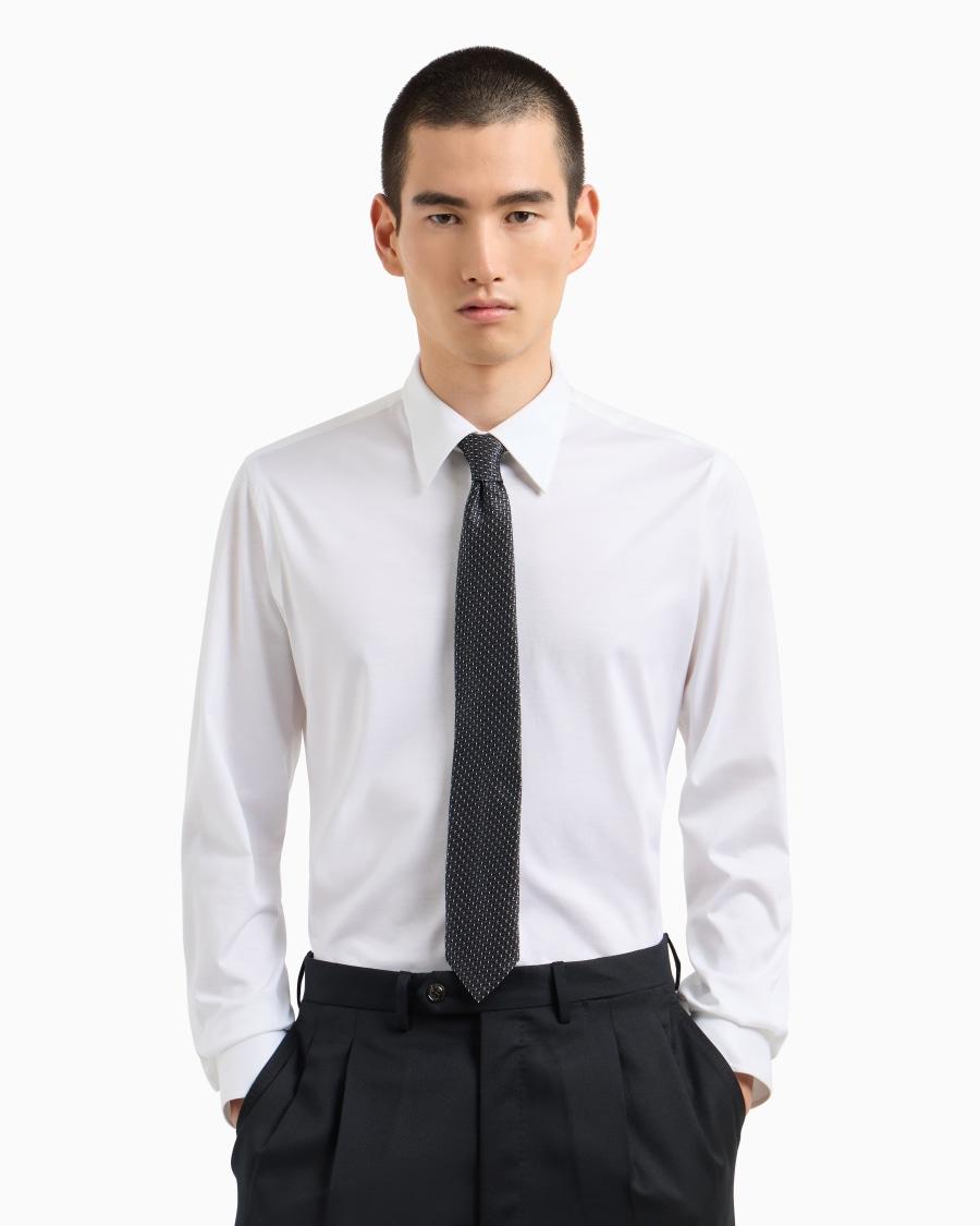 The World Of Armani CRAVATTA IN SETA JACQUARD GEOMETRICO