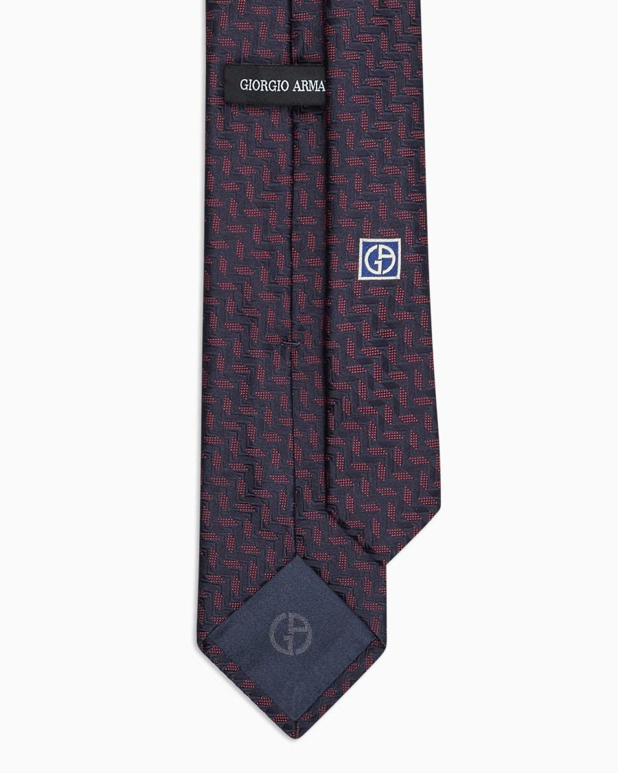 The World Of Armani CRAVATTA IN SETA JACQUARD GEOMETRICO