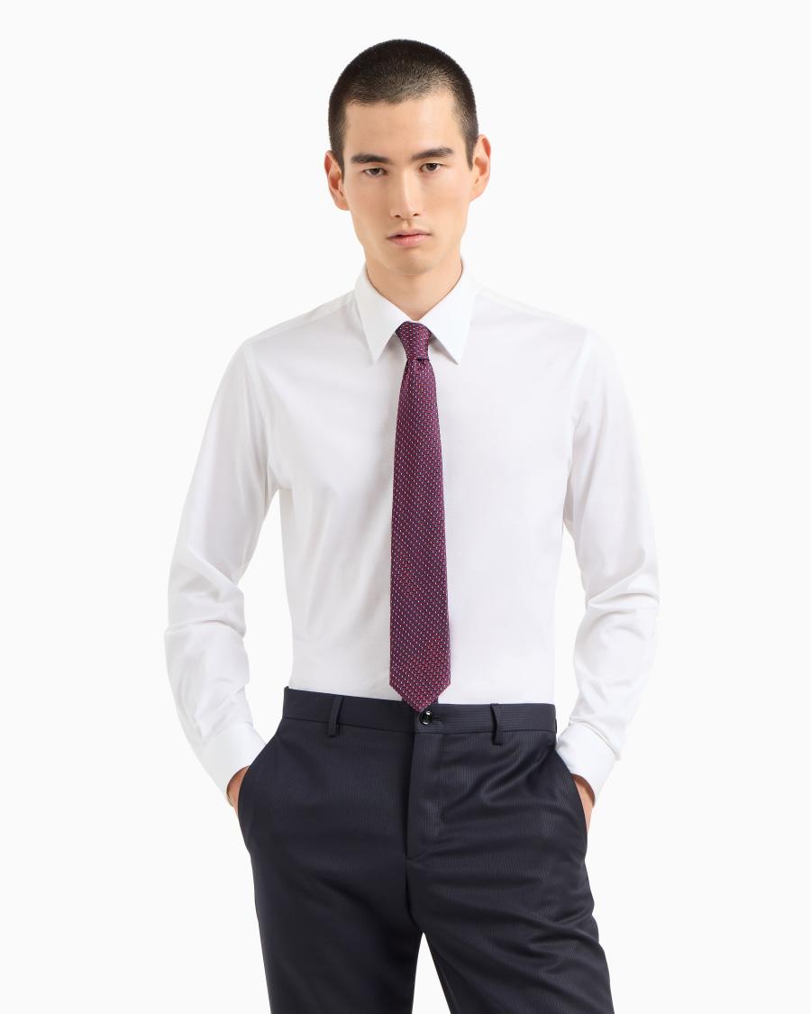 The World Of Armani CRAVATTA IN SETA JACQUARD GEOMETRICO