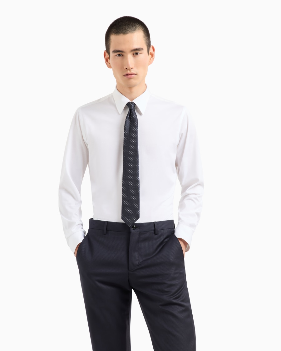 The World Of Armani CRAVATTA IN SETA JACQUARD MICRO POIS