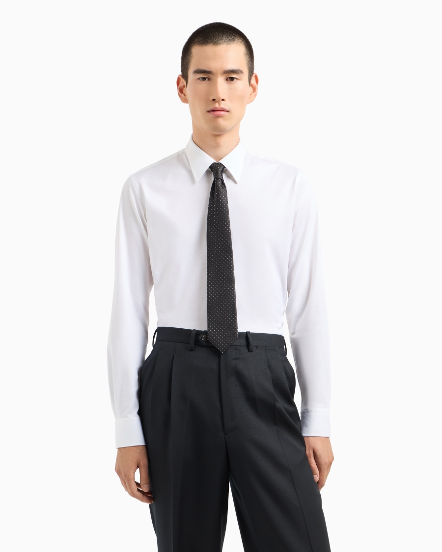 The World Of Armani CRAVATTA IN SETA JACQUARD MICRO POIS