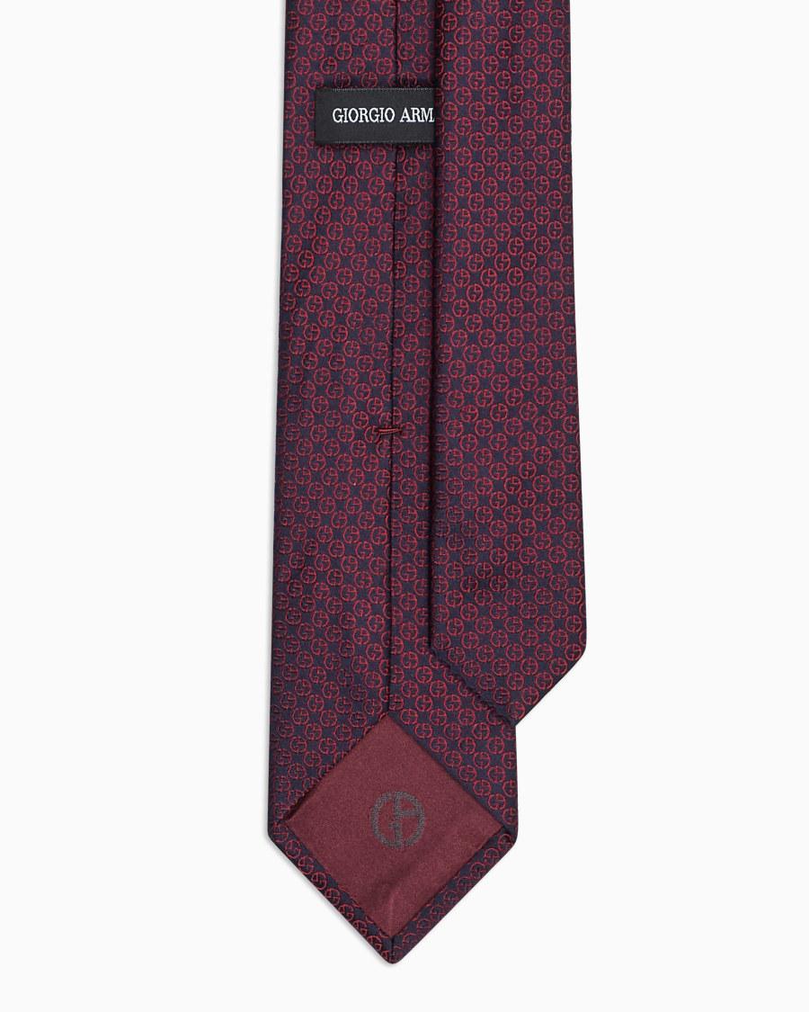 The World Of Armani CRAVATTA IN SETA JACQUARD MONOGRAM