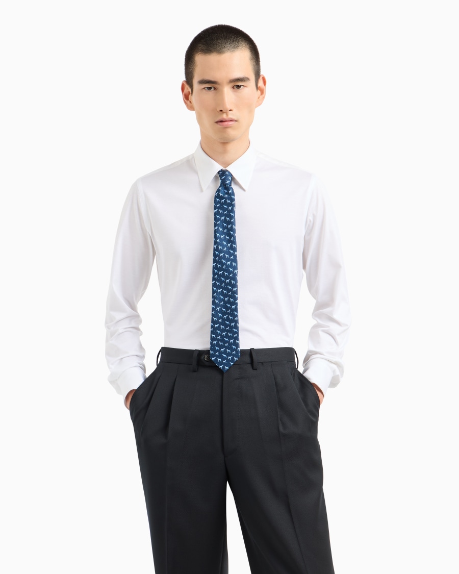 The World Of Armani CRAVATTA IN SETA STAMPA CAGNOLINI ASV