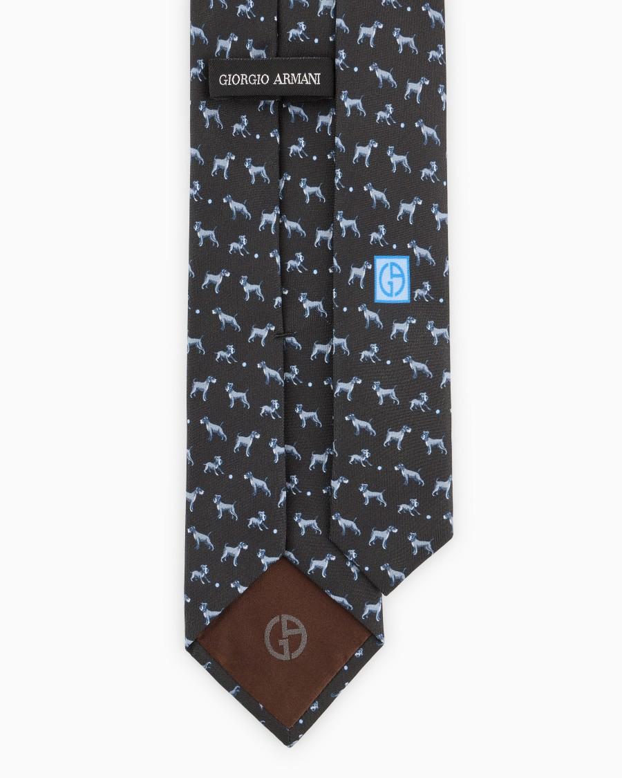 The World Of Armani CRAVATTA IN SETA STAMPA CAGNOLINI ASV
