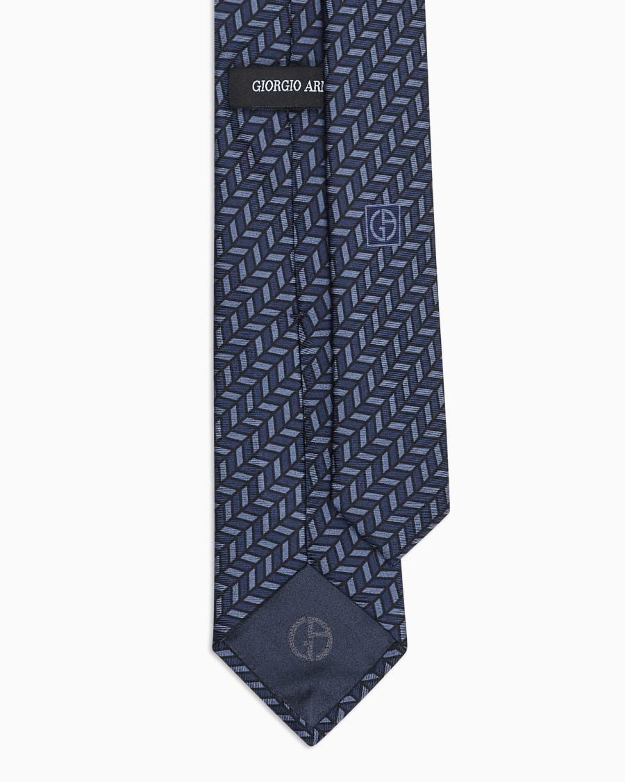 The World Of Armani CRAVATTA IN SETA STAMPA CHEVRON ASV