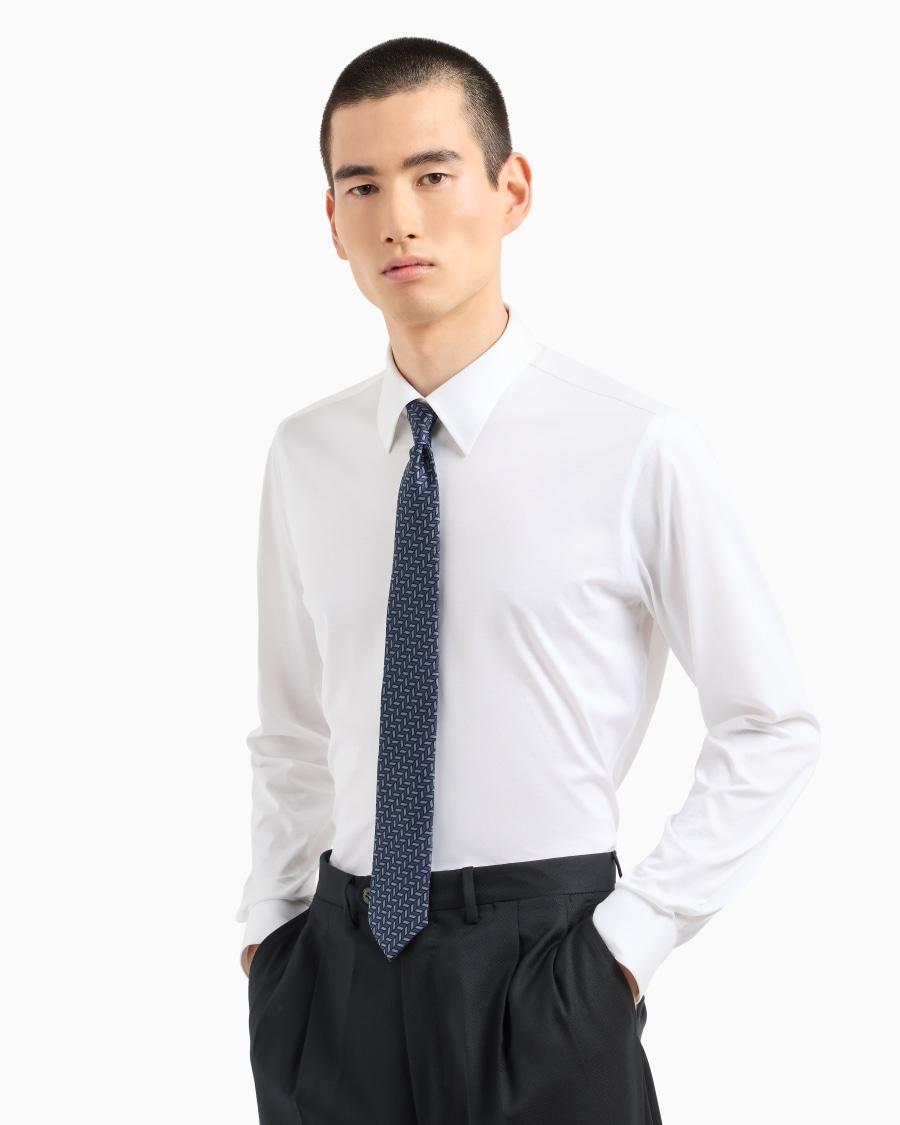 The World Of Armani CRAVATTA IN SETA STAMPA CHEVRON ASV