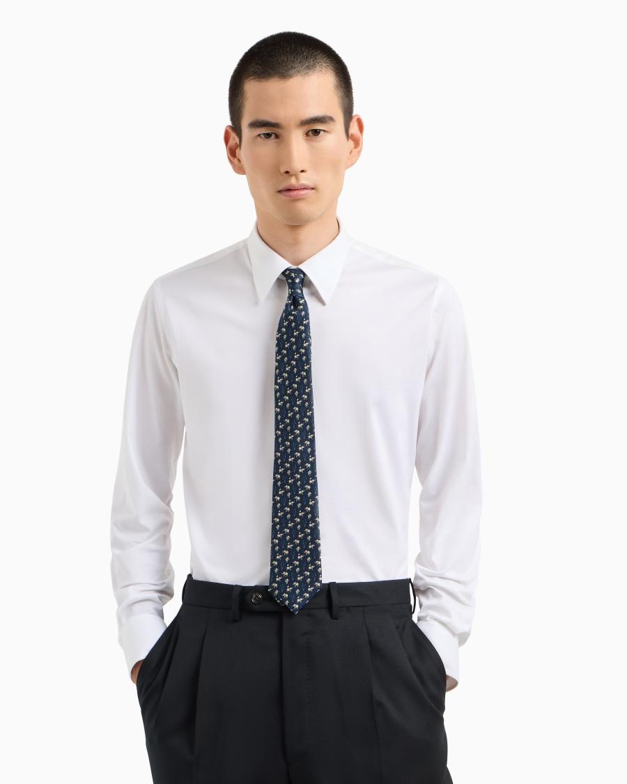 The World Of Armani CRAVATTA IN SETA STAMPA ELEFANTINI ASV