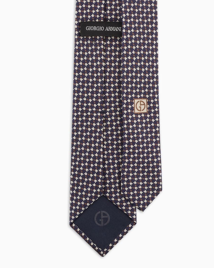 The World Of Armani CRAVATTA IN SETA STAMPA GEOMETRICA ASV
