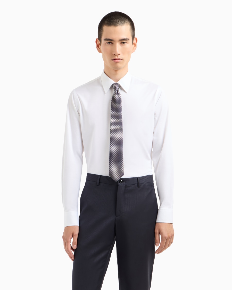 The World Of Armani CRAVATTA IN SETA STAMPA GEOMETRICA ASV