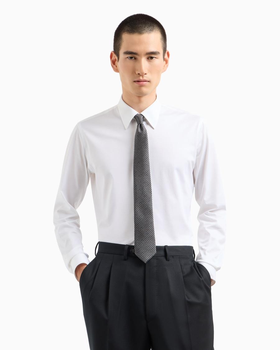 The World Of Armani CRAVATTA IN SETA STAMPA GEOMETRICA ASV