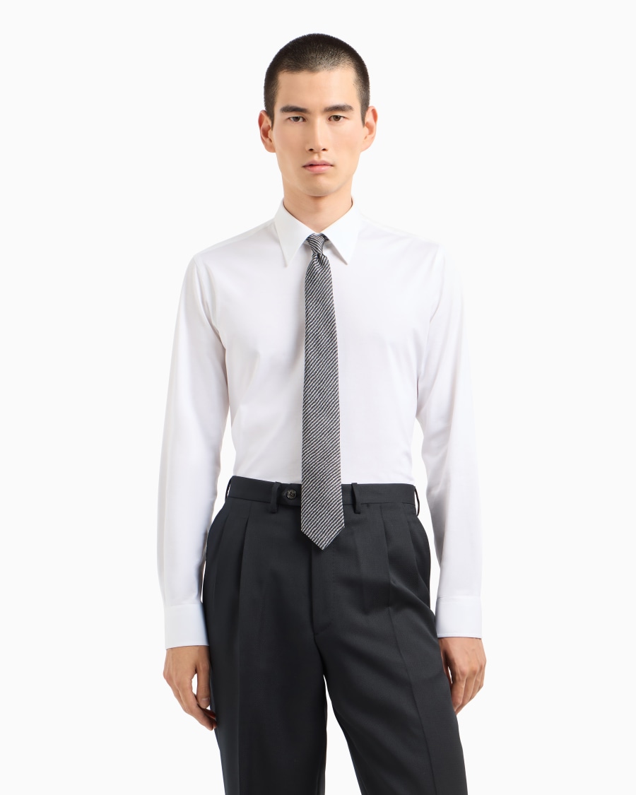 The World Of Armani CRAVATTA IN SETA STAMPA GEOMETRICA ASV