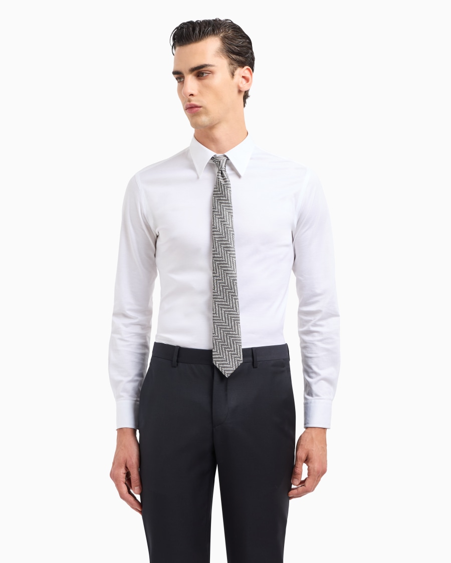 The World Of Armani CRAVATTA IN SETA STAMPA GEOMETRICA ASV