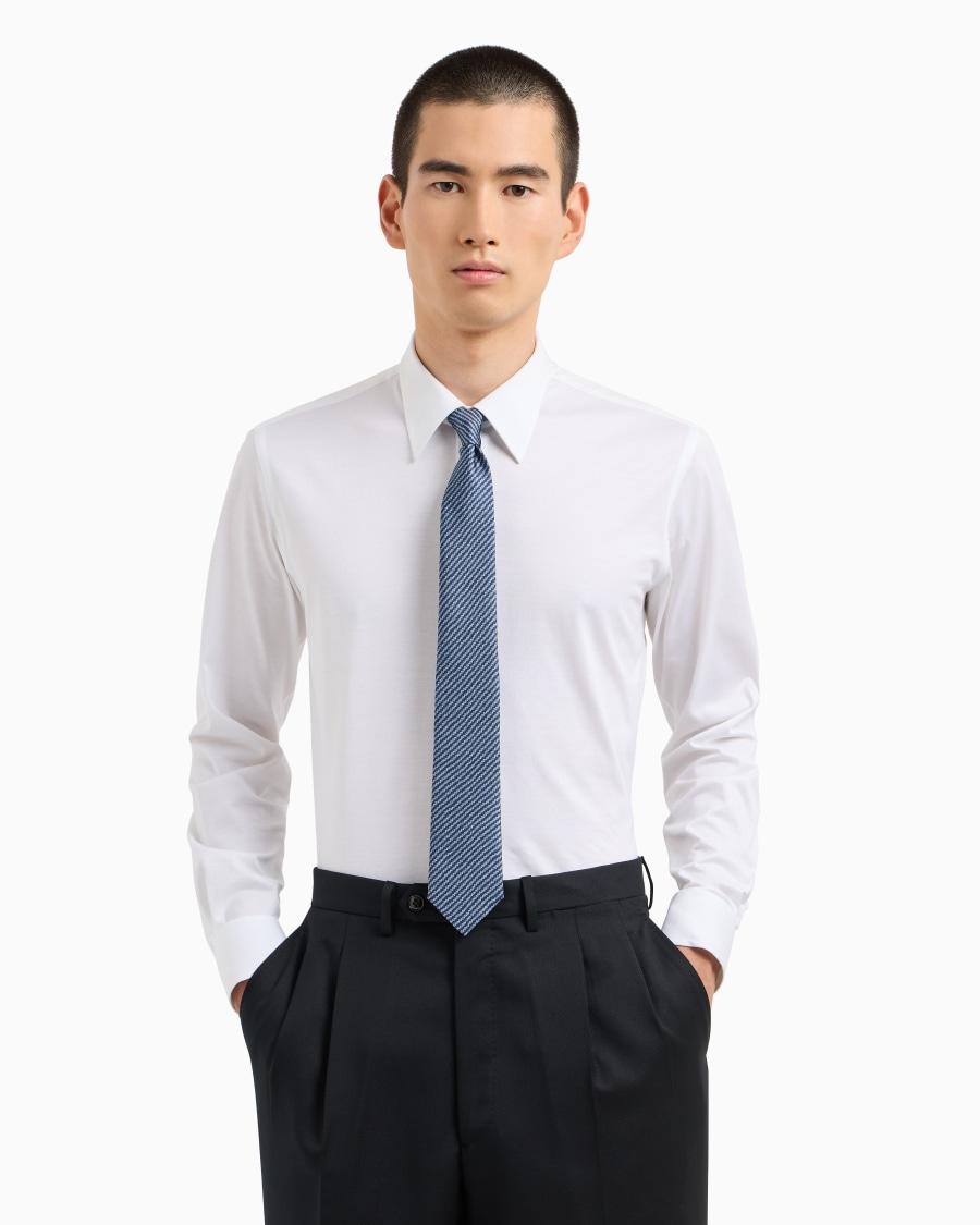 The World Of Armani CRAVATTA IN SETA STAMPA GEOMETRICA ASV