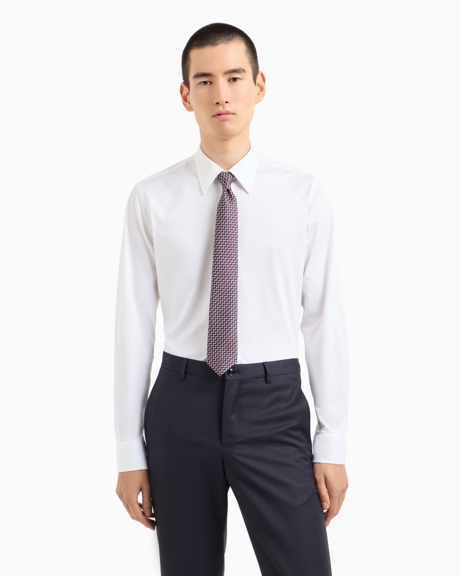 The World Of Armani CRAVATTA IN SETA STAMPA GEOMETRICA ASV