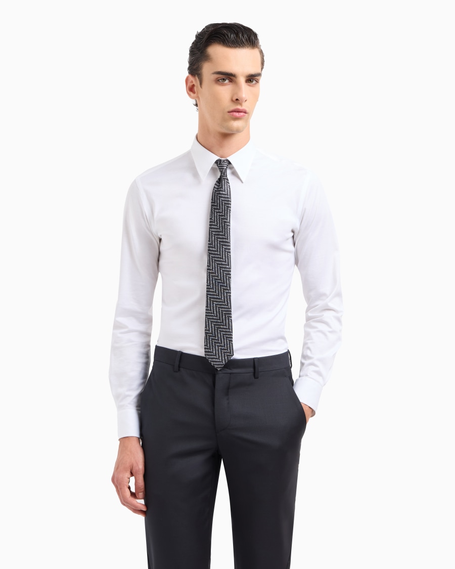 The World Of Armani CRAVATTA IN SETA STAMPA GEOMETRICA ASV