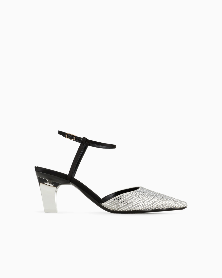 The world of armani DÉCOLLETÉ CON CINTURINO IN RASO E STRASS