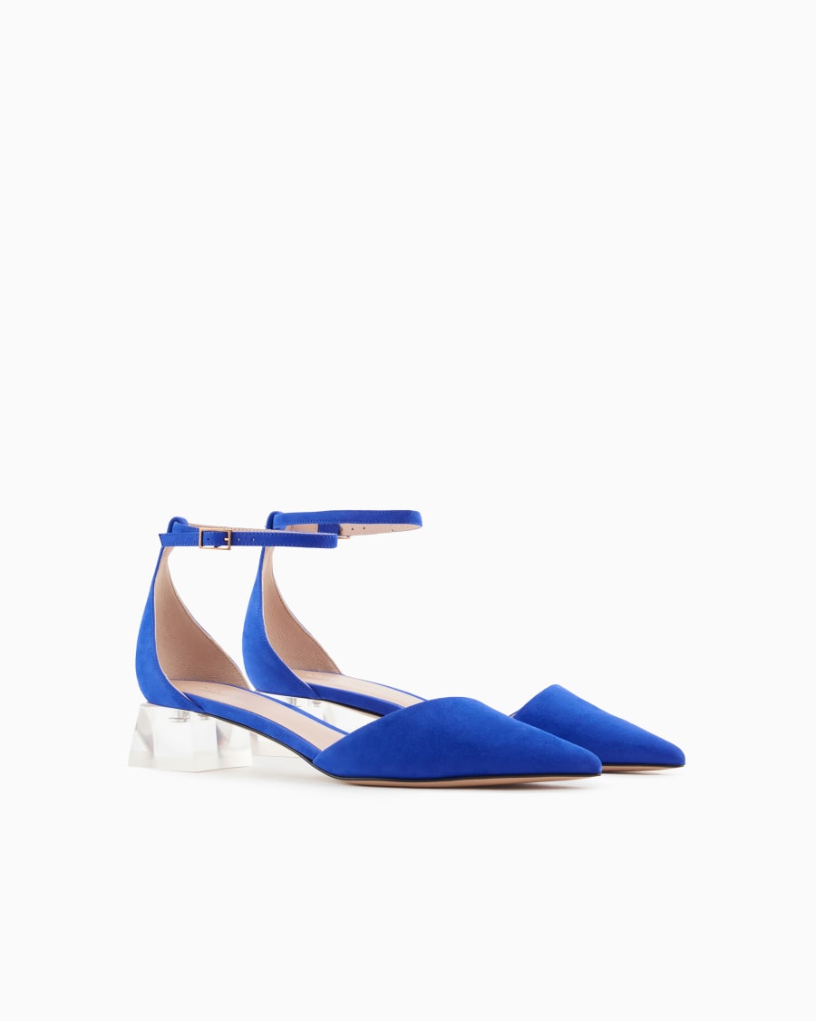 The World Of Armani DÉCOLLETÉ D'ORSAY IN PELLE SCAMOSCIATA LAMINATA