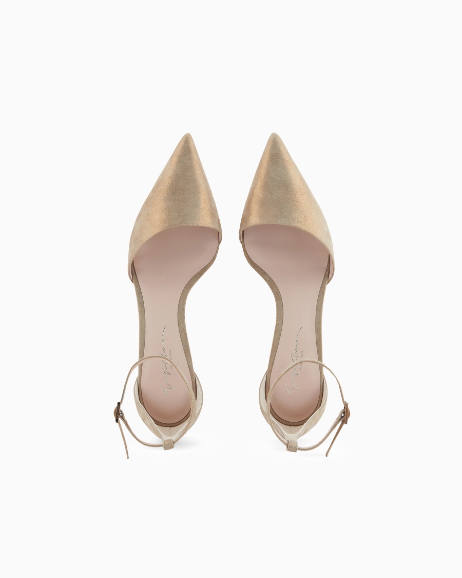 The World Of Armani DÉCOLLETÉ D'ORSAY IN PELLE SCAMOSCIATA LAMINATA