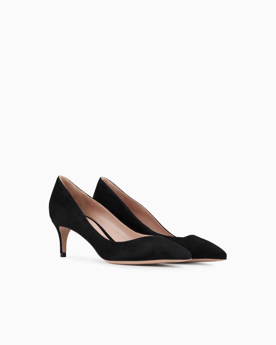 The World Of Armani DÉCOLLETÉ IN PELLE SCAMOSCIATA CON SCOLLO ASIMMETRICO