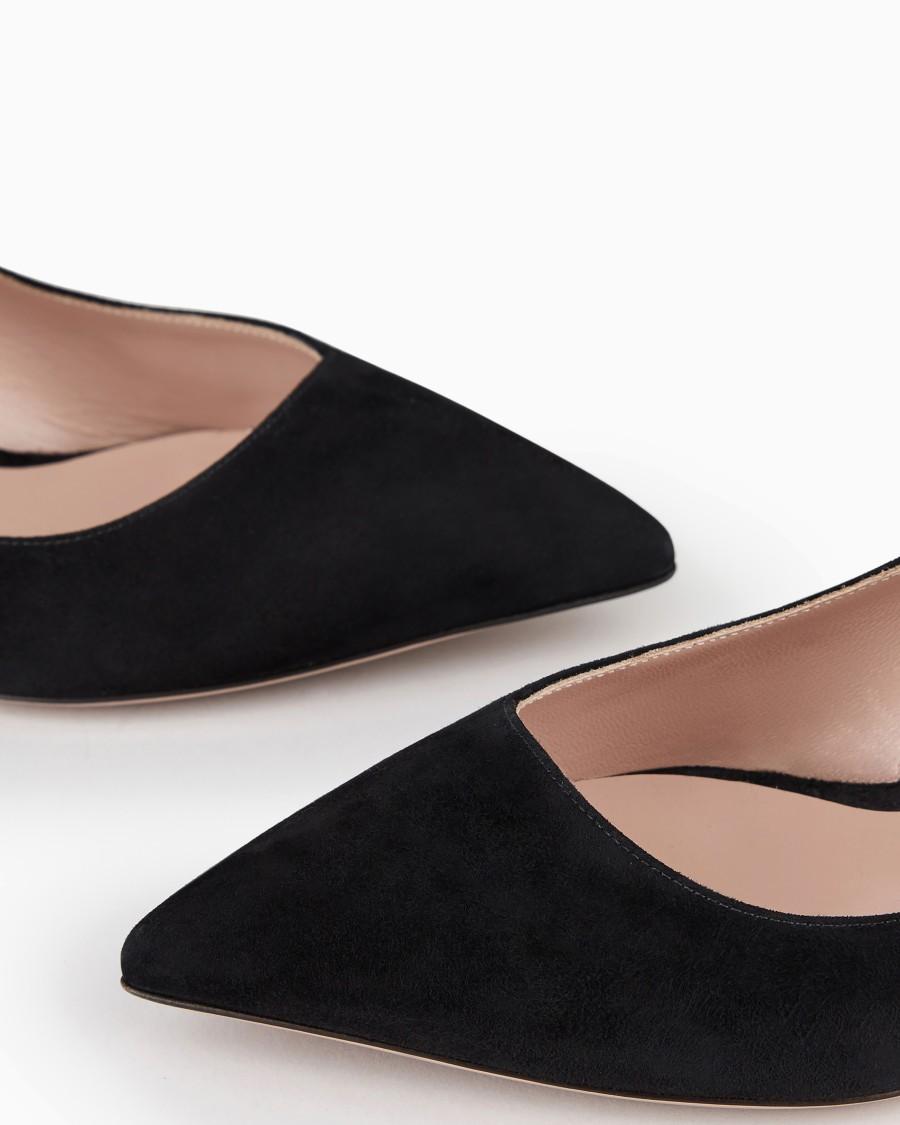 The World Of Armani DÉCOLLETÉ IN PELLE SCAMOSCIATA CON SCOLLO ASIMMETRICO