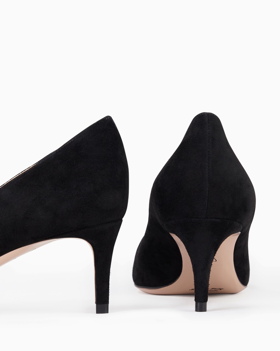 The World Of Armani DÉCOLLETÉ IN PELLE SCAMOSCIATA CON SCOLLO ASIMMETRICO