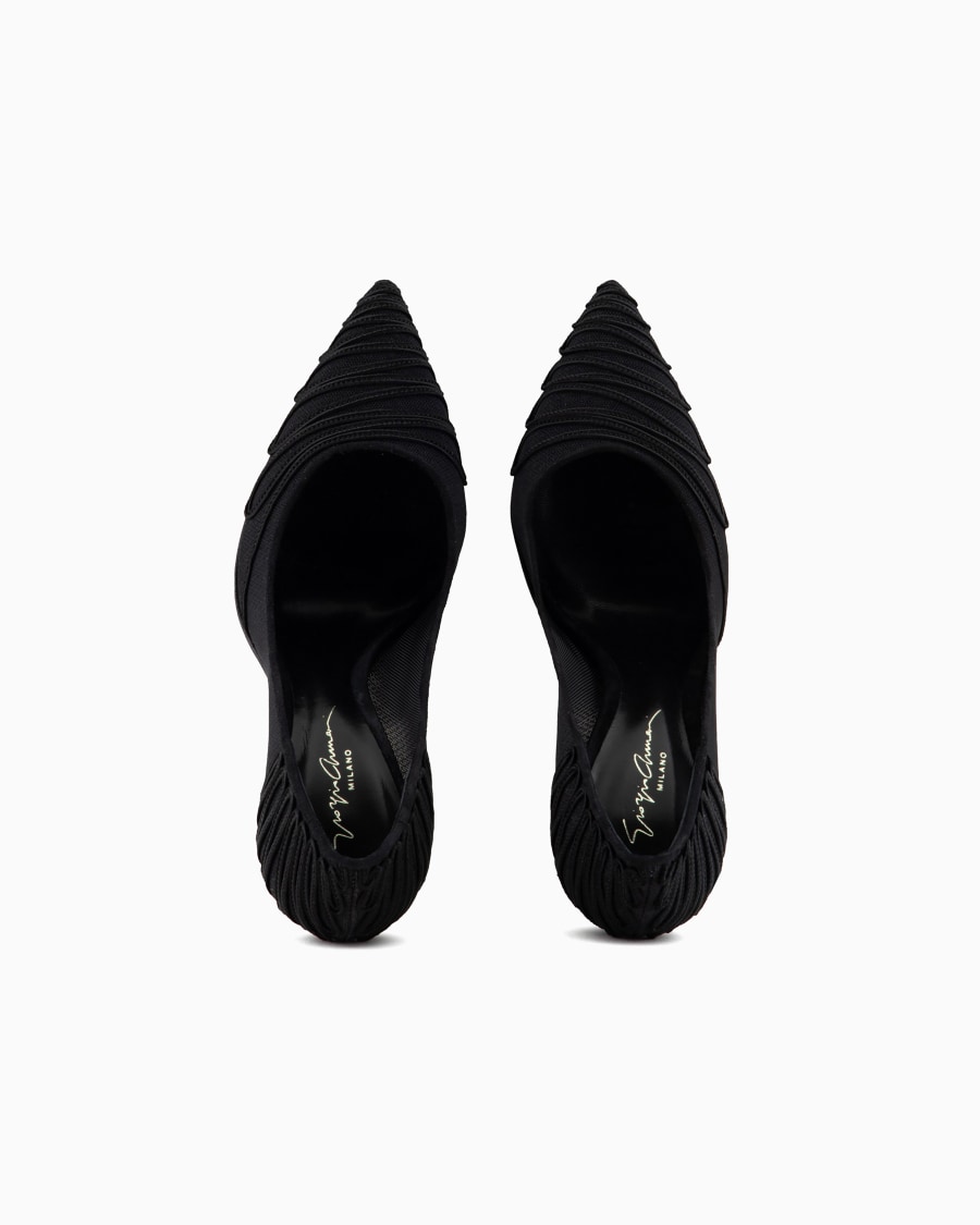 The World Of Armani DÉCOLLETÉ IN TULLE E SUEDE CON RICAMO SOUTAGE