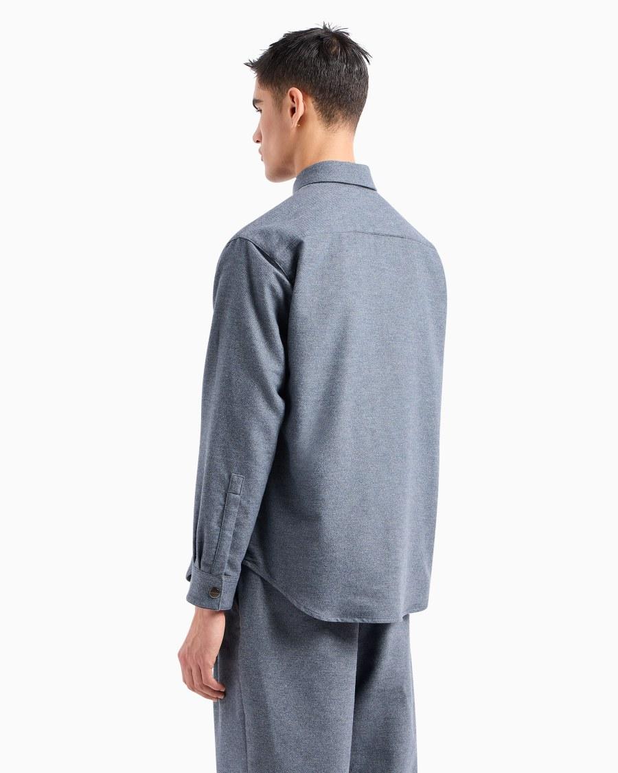 The World Of Armani DENIM COLLECTION BLOUSON IN DENIM DI COTONE E SETA