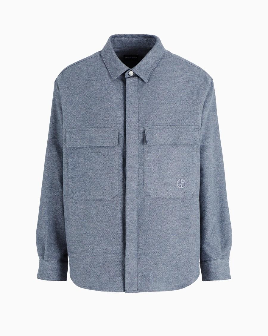 The world of armani DENIM COLLECTION BLOUSON IN DENIM DI COTONE E SETA