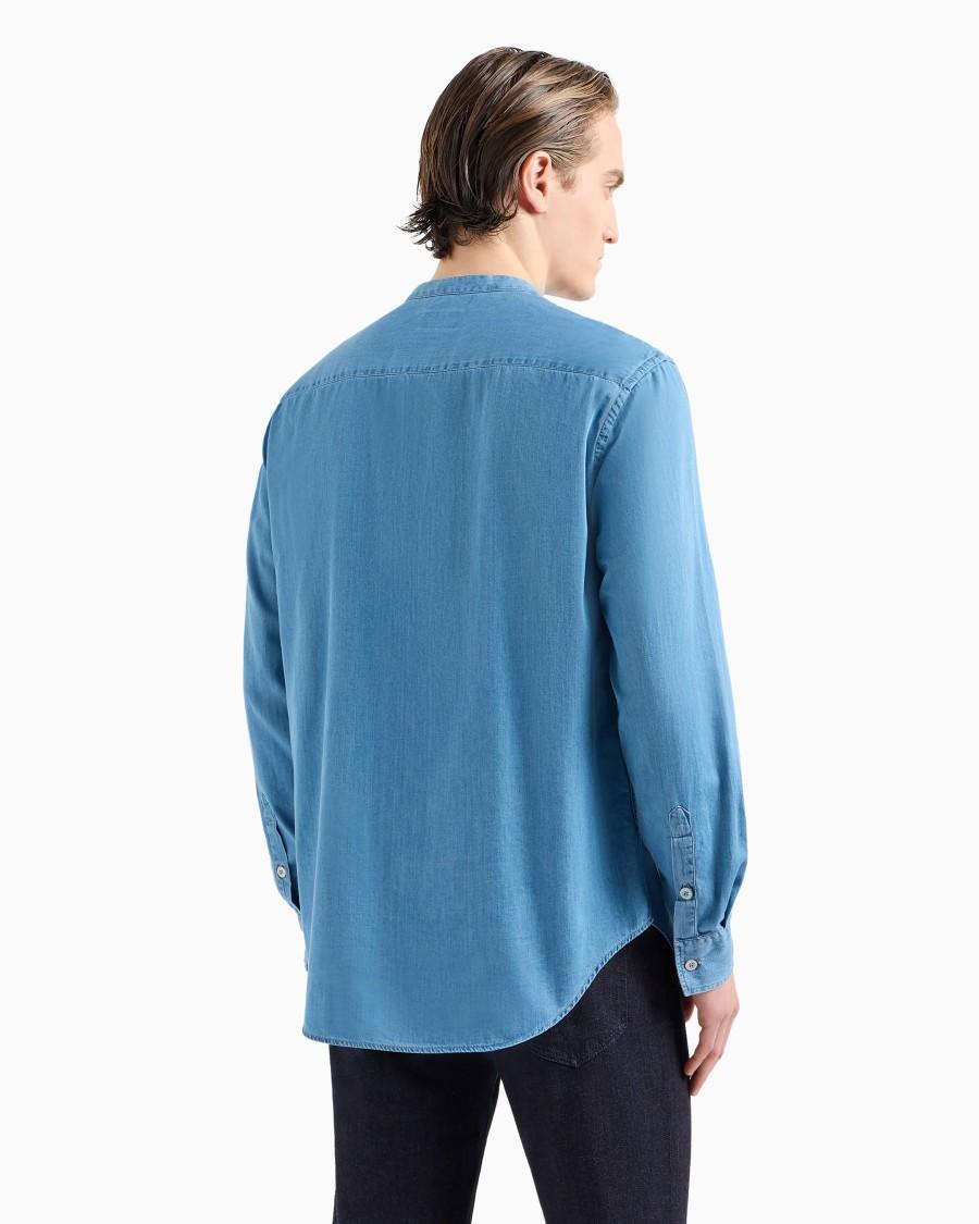 The World Of Armani DENIM COLLECTION CAMICIA IN DENIM DI COTONE