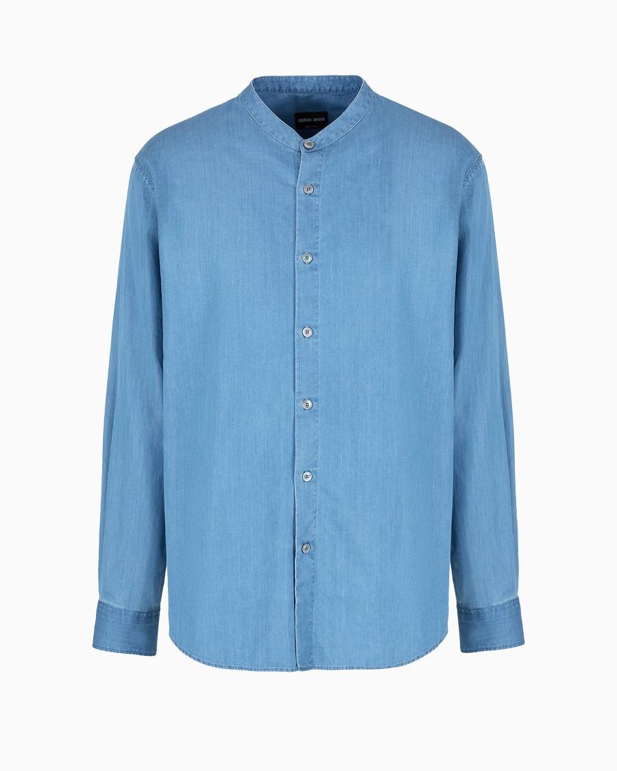 The world of armani DENIM COLLECTION CAMICIA IN DENIM DI COTONE