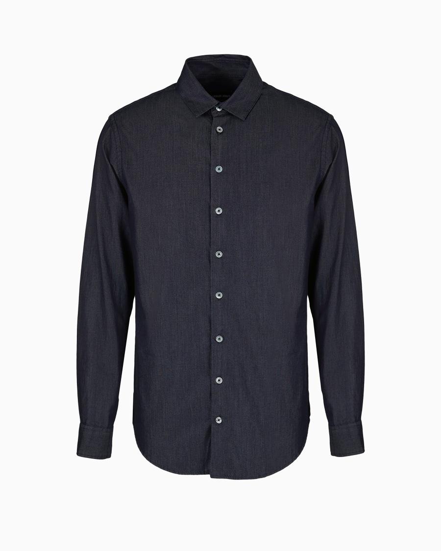 The world of armani DENIM COLLECTION CAMICIA IN DENIM DI COTONE
