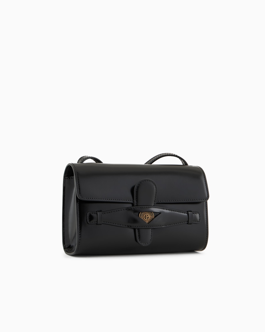 The World Of Armani DENIM COLLECTION CROSSBODY PICCOLA IN PELLE SPAZZOLATA