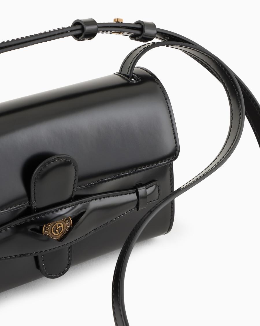 The World Of Armani DENIM COLLECTION CROSSBODY PICCOLA IN PELLE SPAZZOLATA