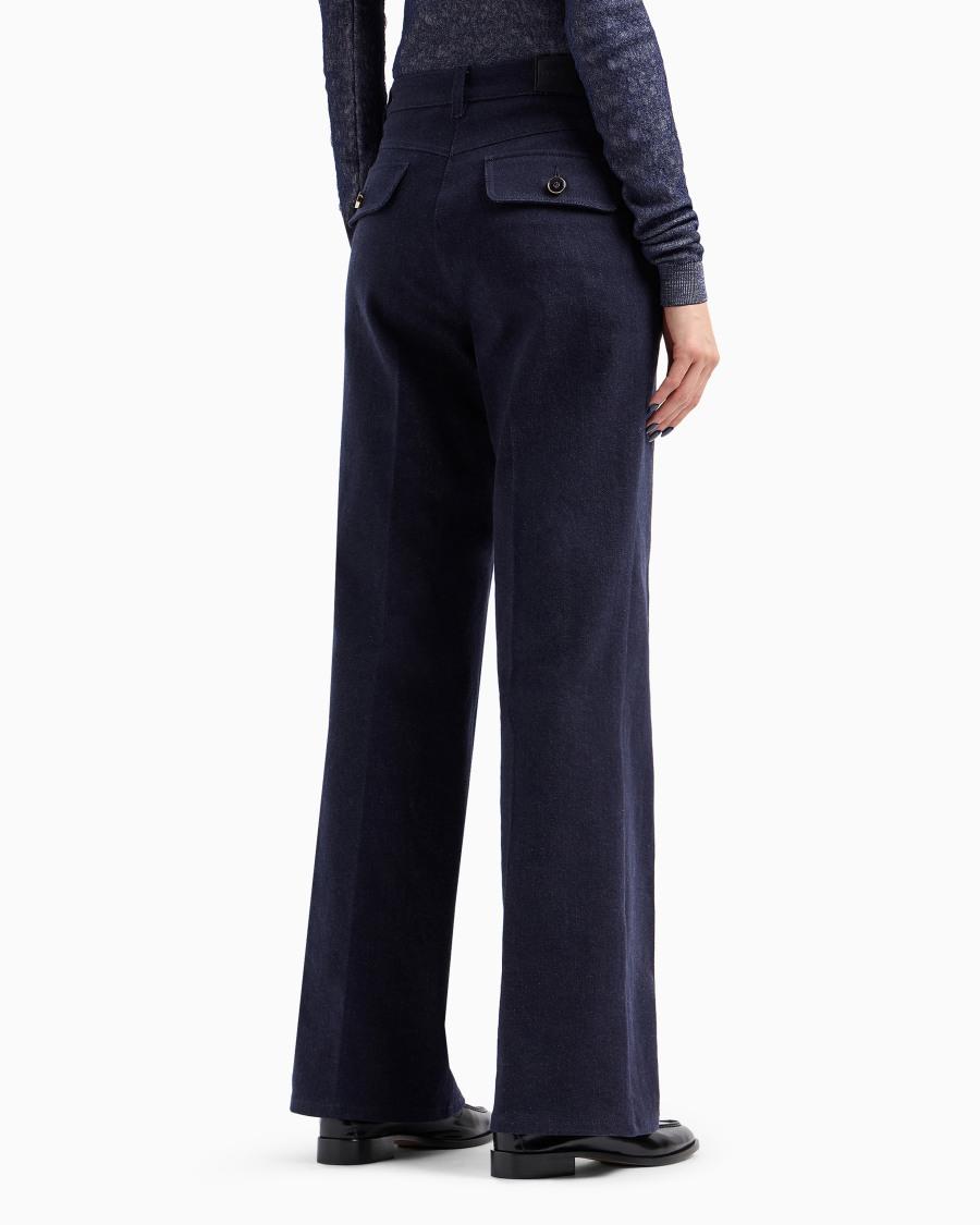 The World Of Armani DENIM COLLECTION PANTALONI 5 TASCHE A PALAZZO IN DENIM STRETCH