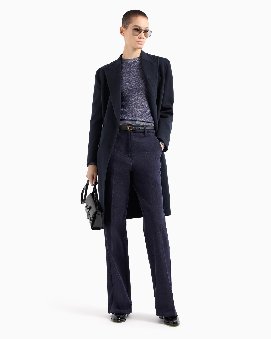 The World Of Armani DENIM COLLECTION PANTALONI 5 TASCHE A PALAZZO IN DENIM STRETCH