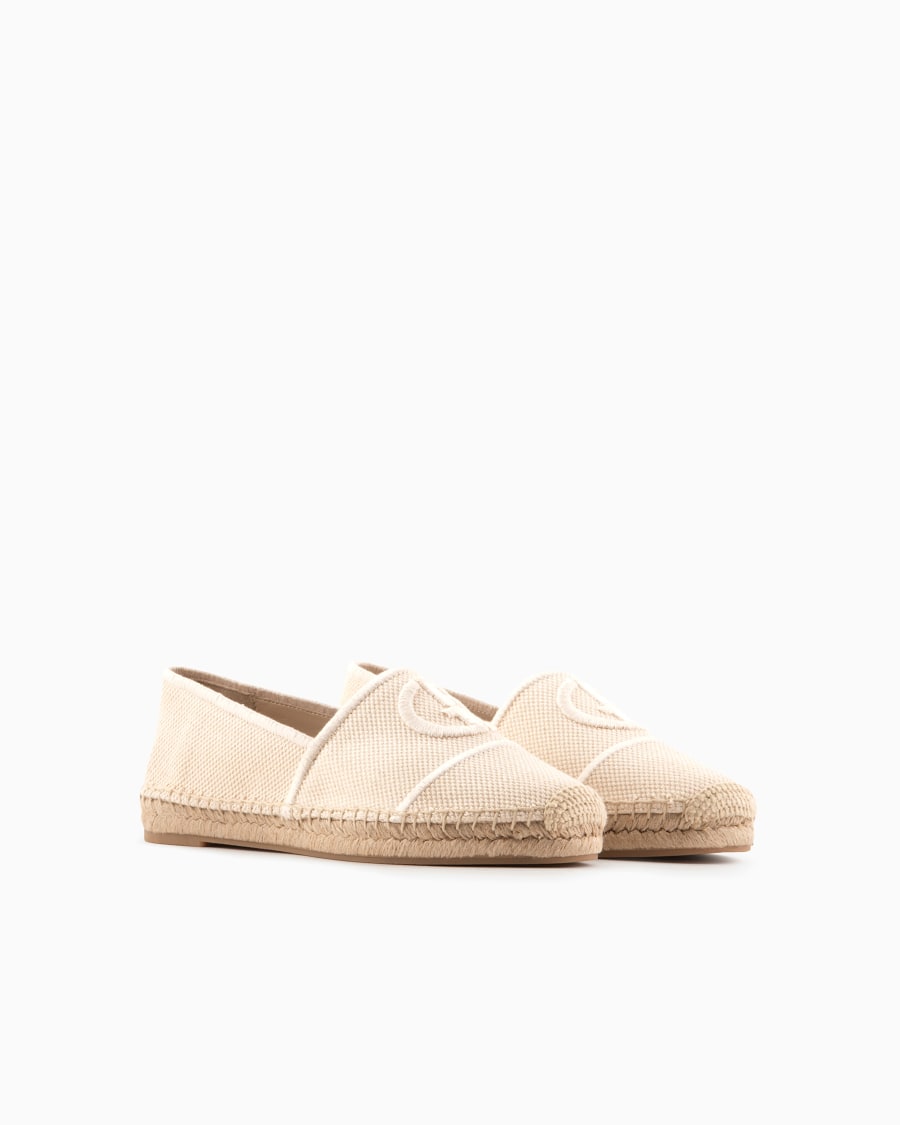 The World Of Armani ESPADRILLAS IN COTONE CON LOGO RICAMATO
