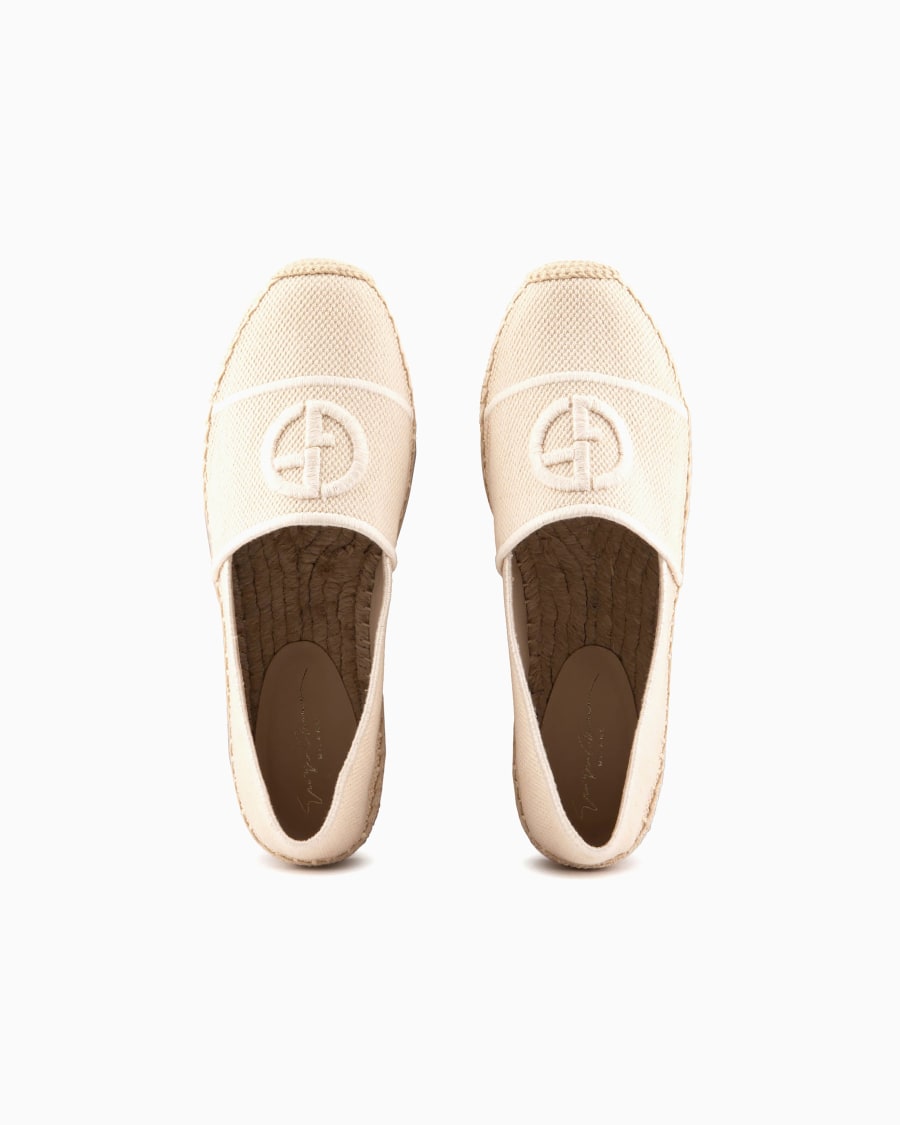 The World Of Armani ESPADRILLAS IN COTONE CON LOGO RICAMATO