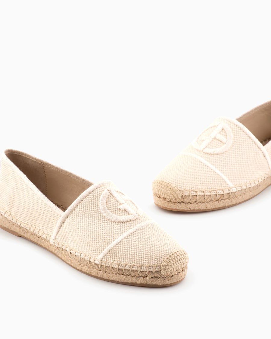The World Of Armani ESPADRILLAS IN COTONE CON LOGO RICAMATO