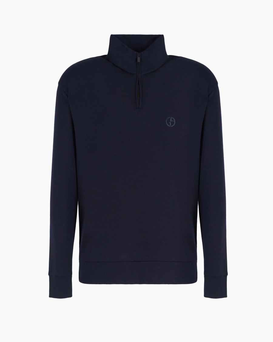 The world of armani FELPA A LUPETTO IN MAGLIA DI LANA VERGINE