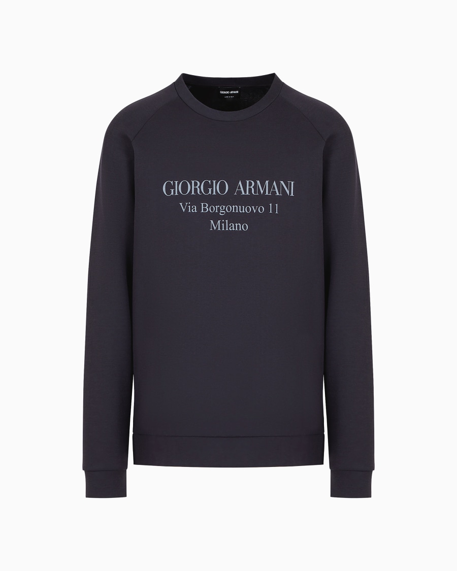 The world of armani FELPA BORGONUOVO 11 IN DOPPIO JERSEY DI COTONE
