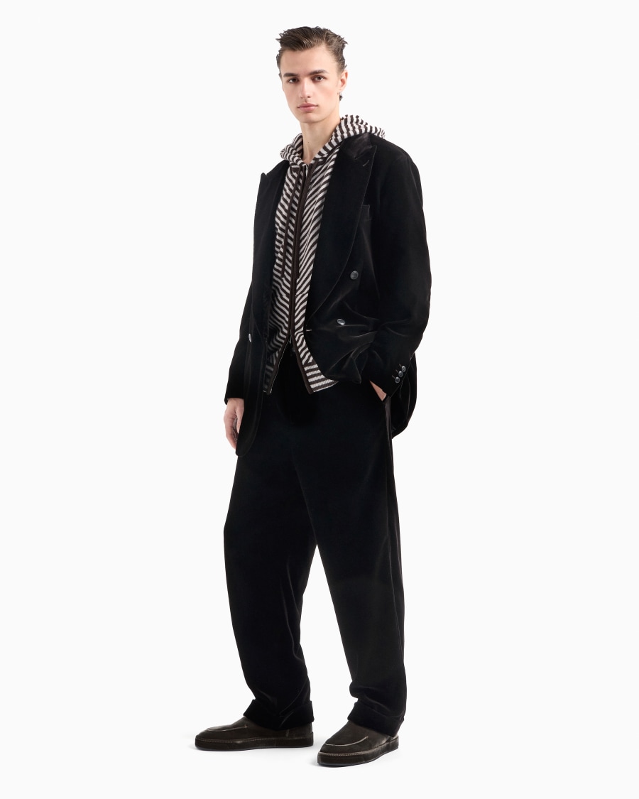 The World Of Armani FELPA CON CAPPUCCIO IN MAGLIA DI LANA