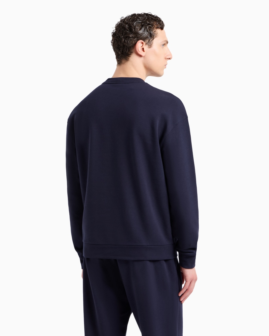 The World Of Armani FELPA GIROCOLLO IN COTONE E CASHMERE