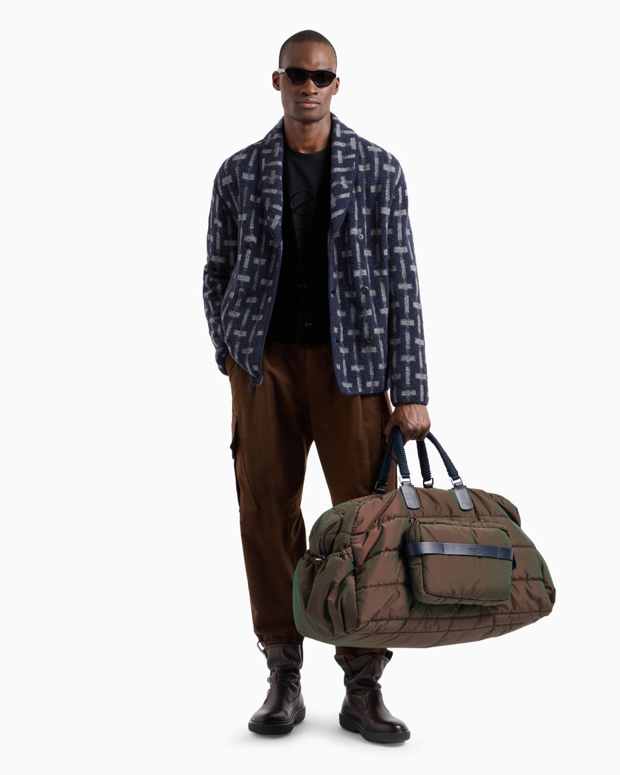 The World Of Armani FELPA GIROCOLLO IN GAUFRÉ TECNICO