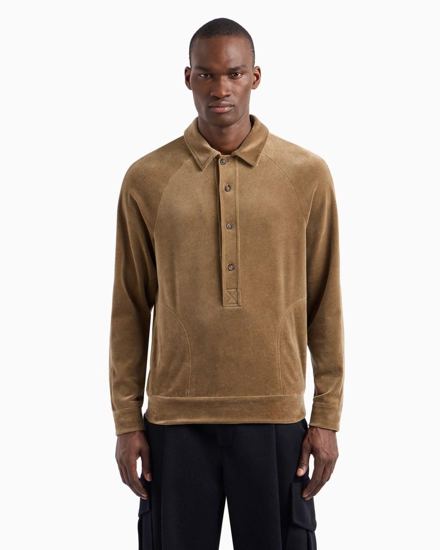 The World Of Armani FELPA IN CINIGLIA DI MISTO COTONE