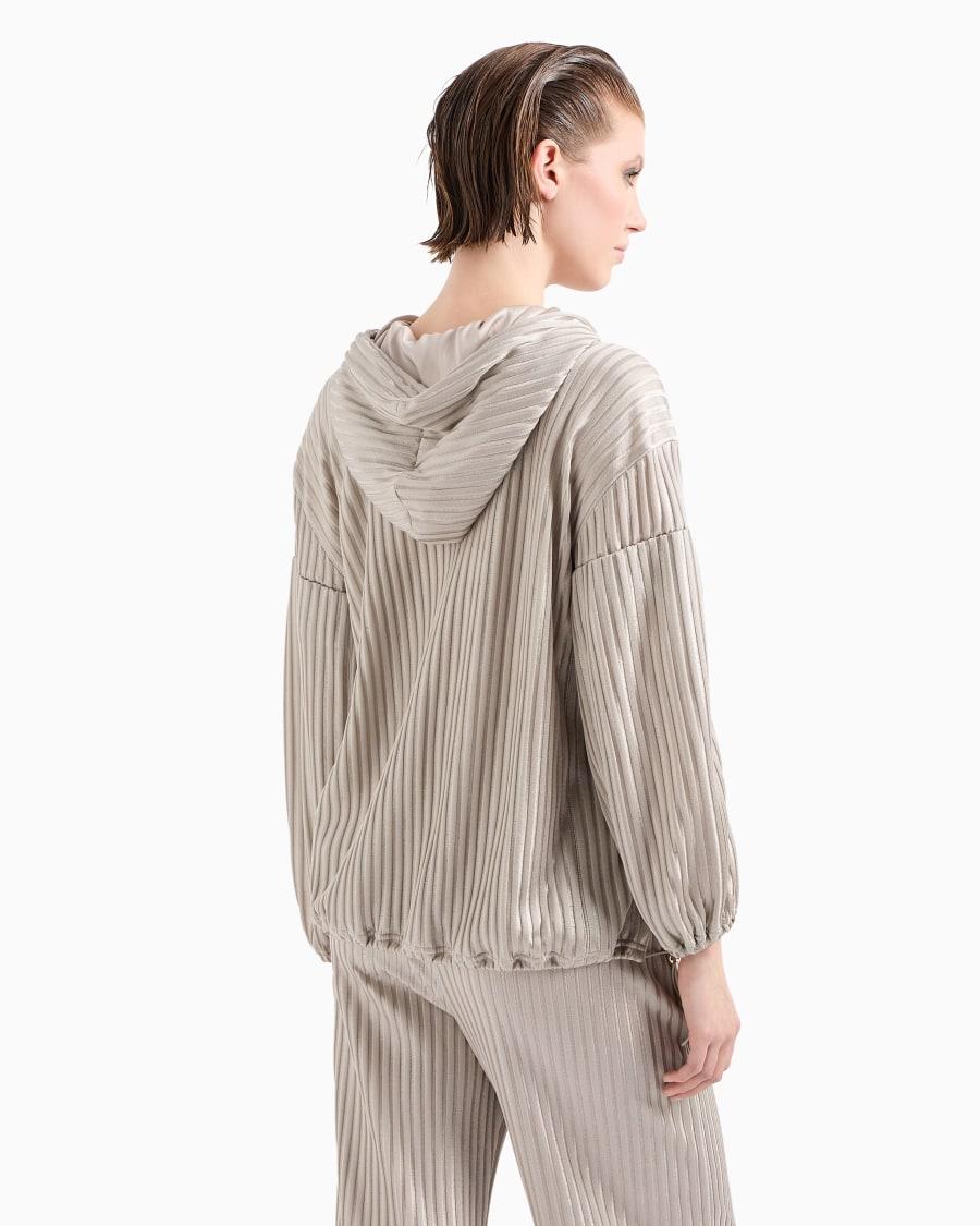 The World Of Armani FELPA IN JERSEY DI VISCOSA JACQUARD A COSTE ASV