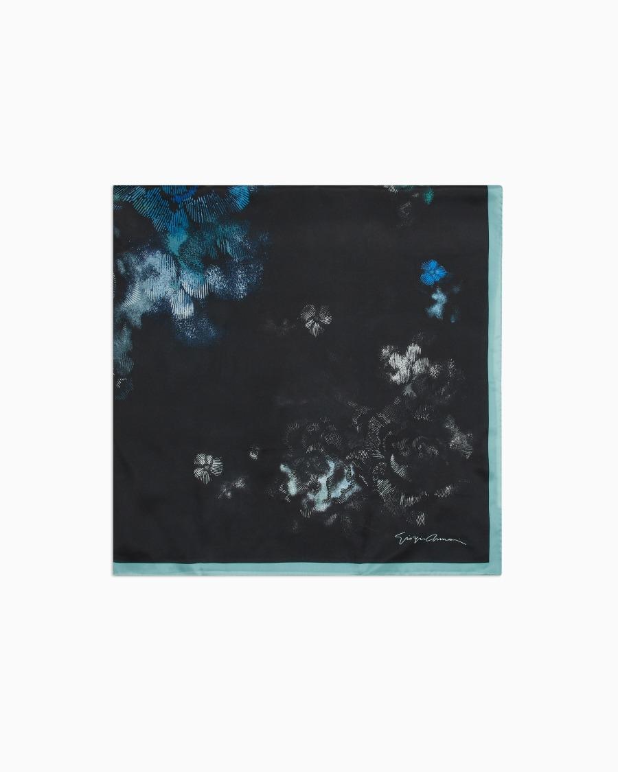 The world of armani FOULARD IN SETA STAMPA FLOREALE