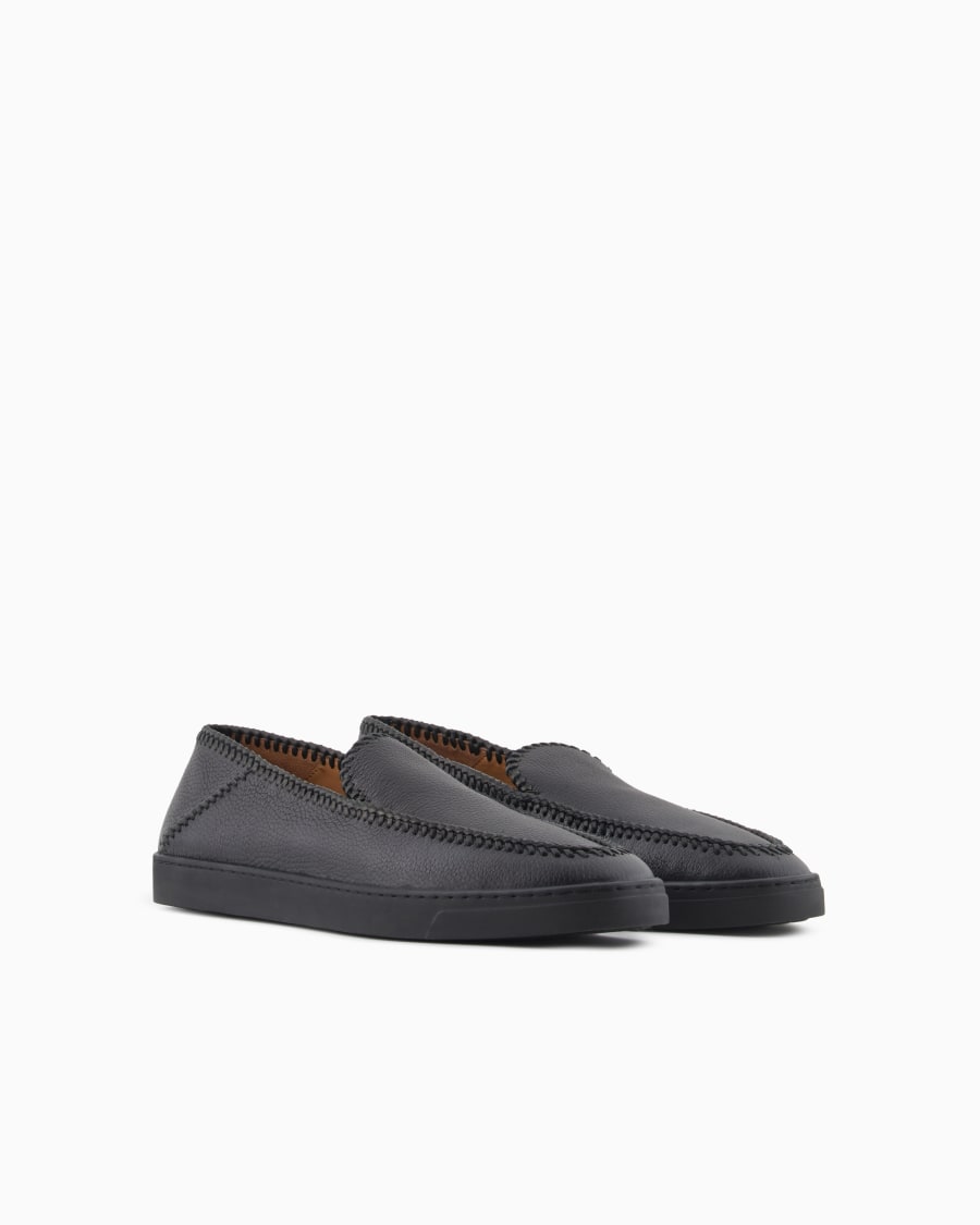 The World Of Armani GALLERIA 3 SLIP-ON IN CERVO CON INFILATURE